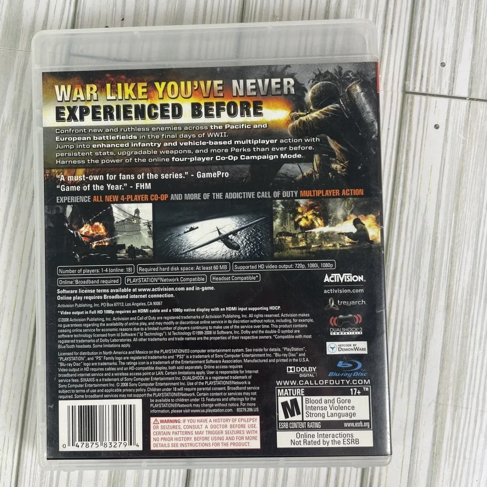 Call of Duty World‎ at War (PlayStation 3) Complete